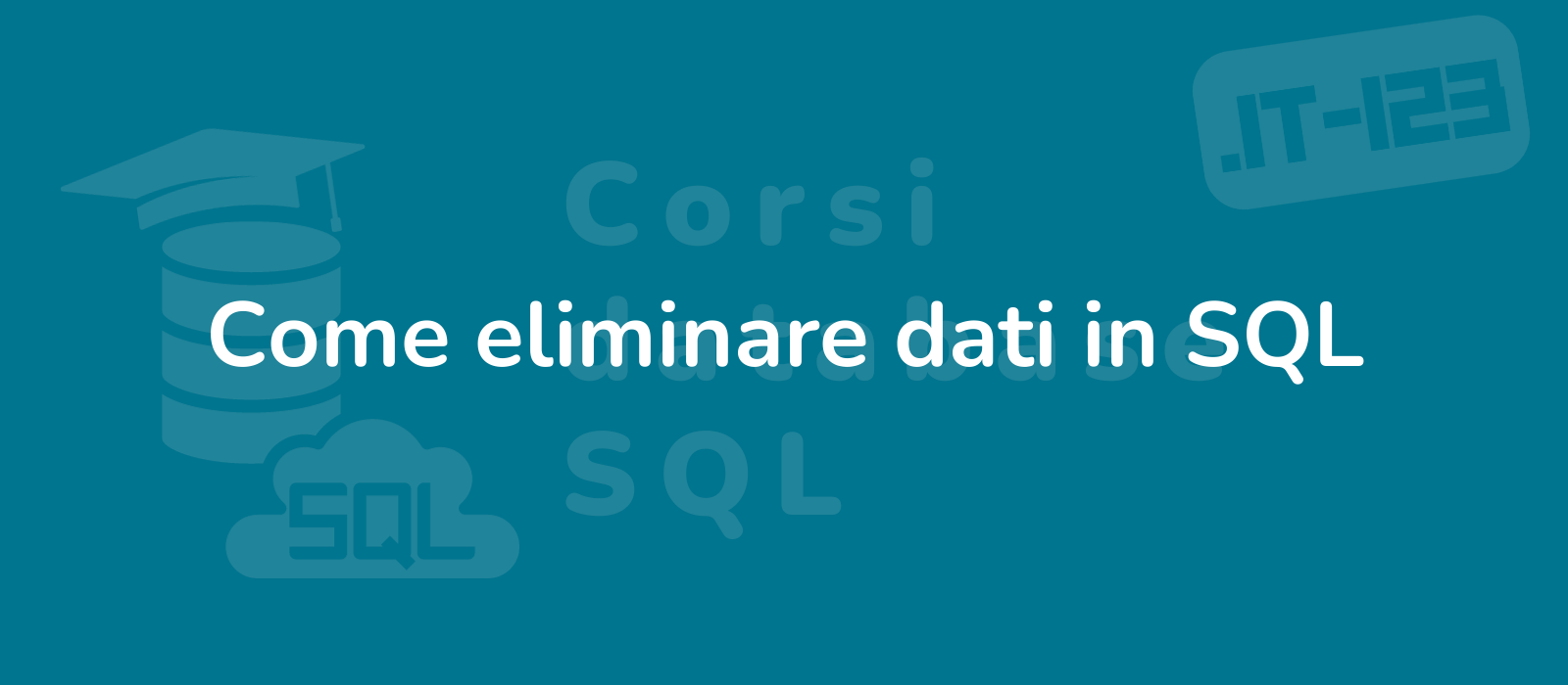 minimalistic image with sql code displayed on a white background conveying data deletion process simplicity and efficiency