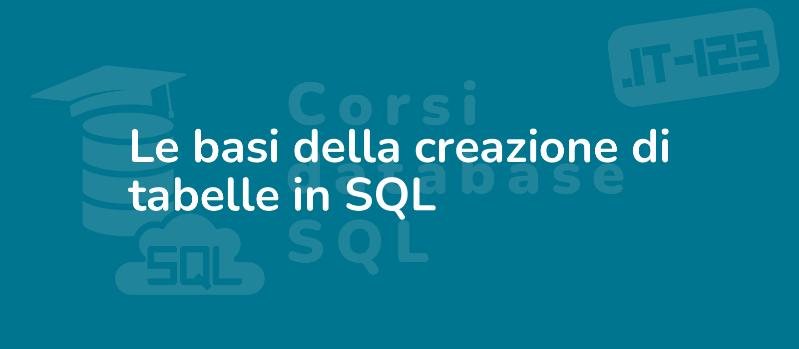 simple yet informative image showcasing sql table creation basics with clear visuals against a clean background